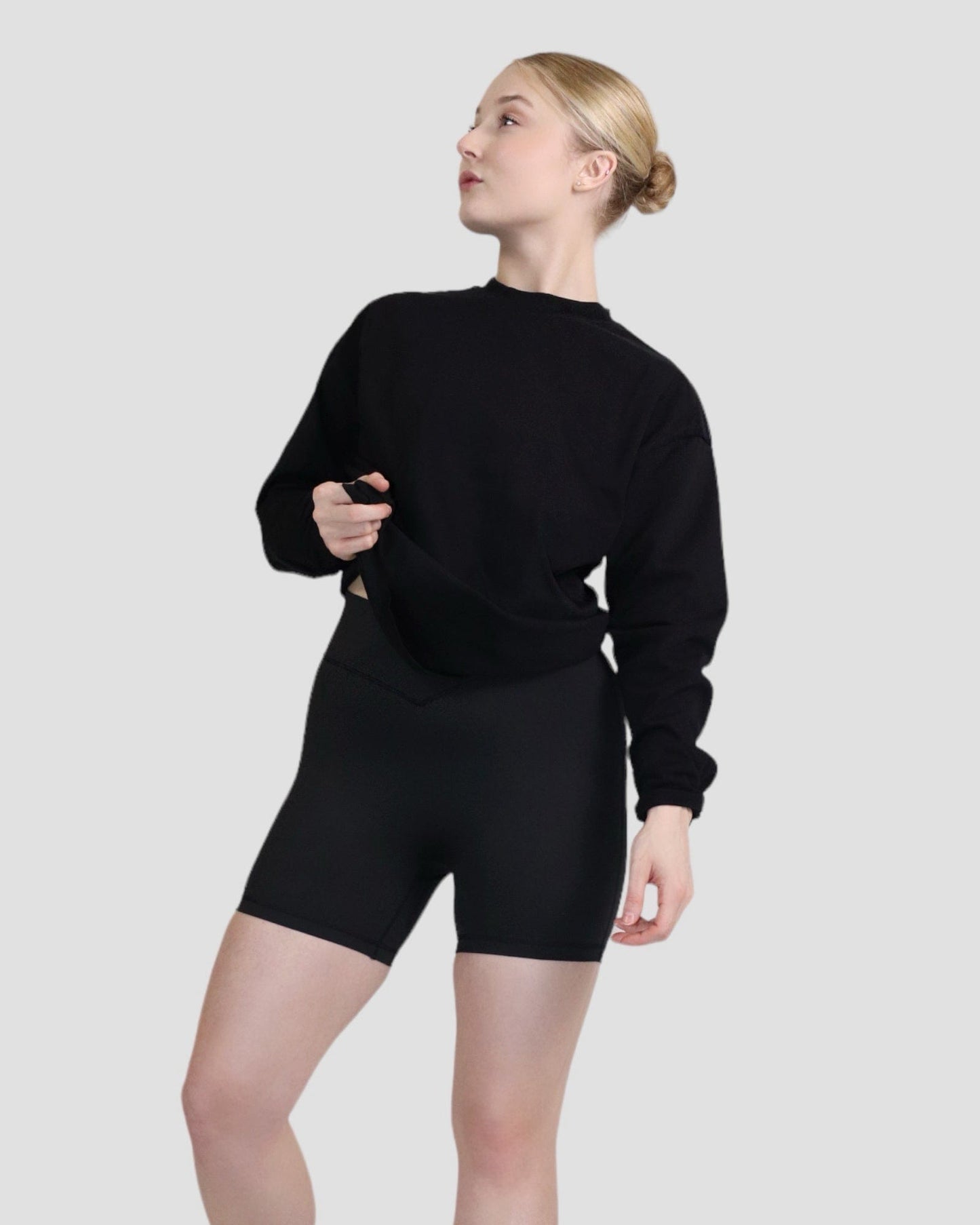 Black Close Neck Long Sleeve