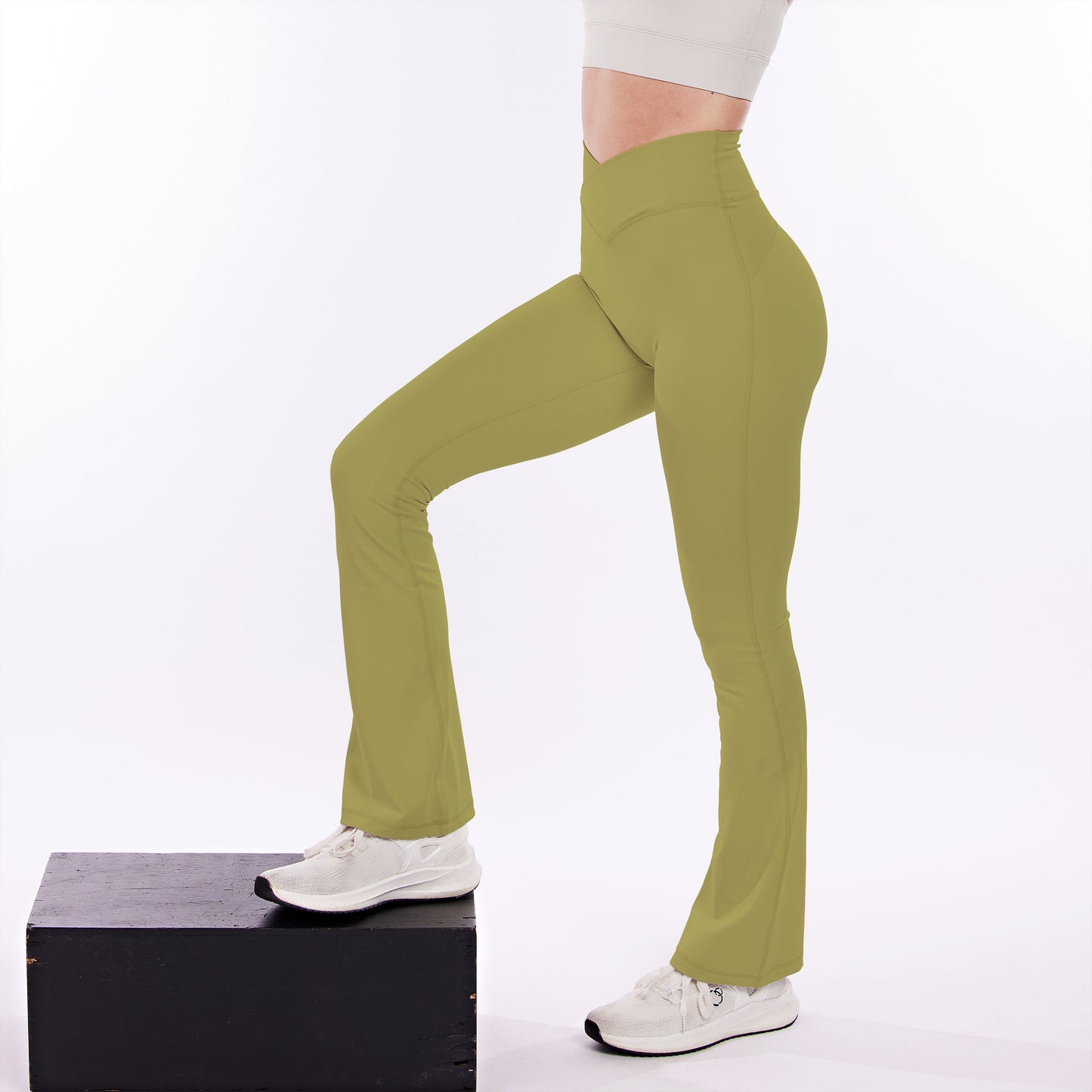 Olive Flare Leggings