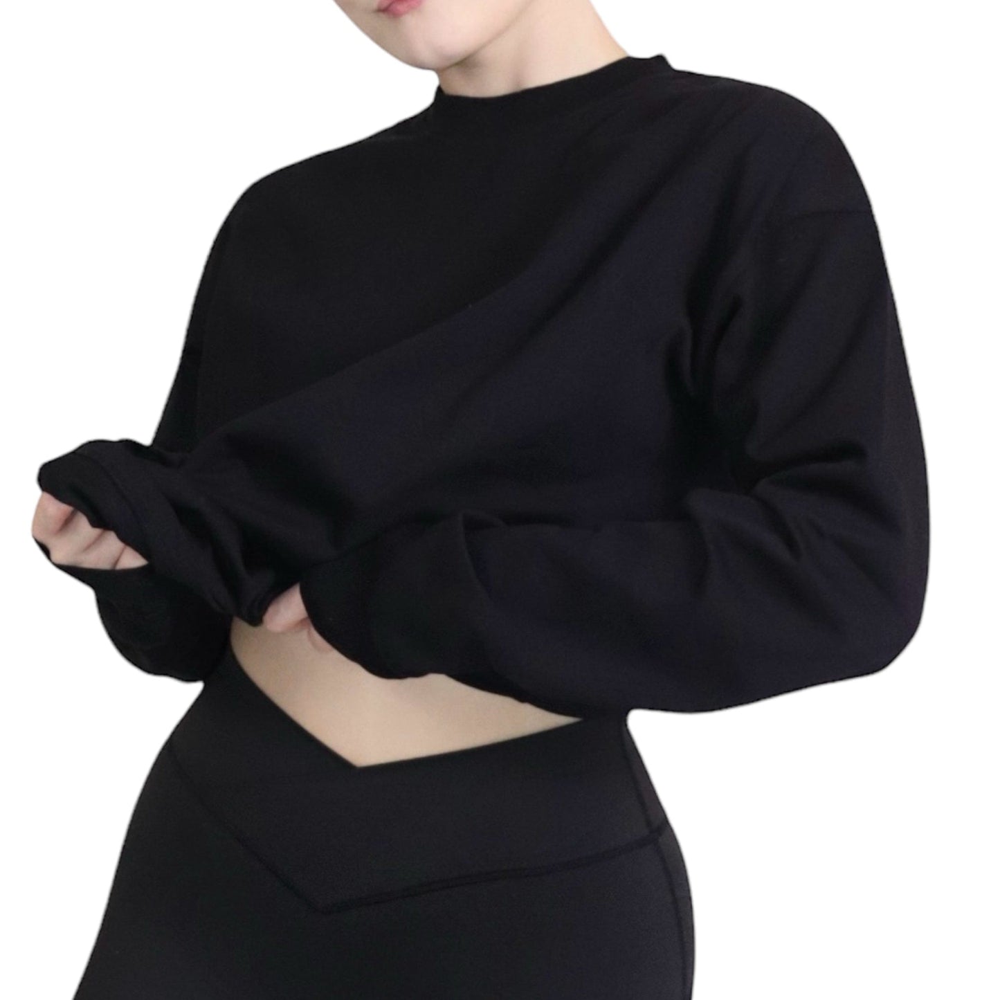 Black Close Neck Long Sleeve