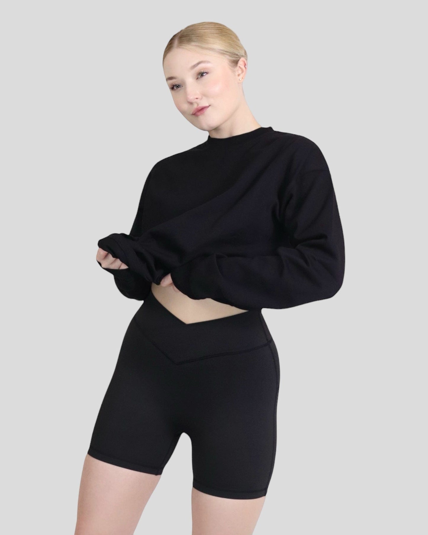 Black Close Neck Long Sleeve